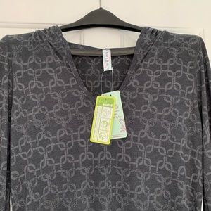 Soybu Hoodie Burnout Pullover V-neck